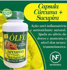 Óleo Cúrcuma com sucupira 60 capsulas