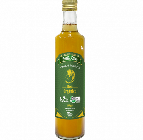 Vinagre de fruta maçã organico Villa rica 500ml