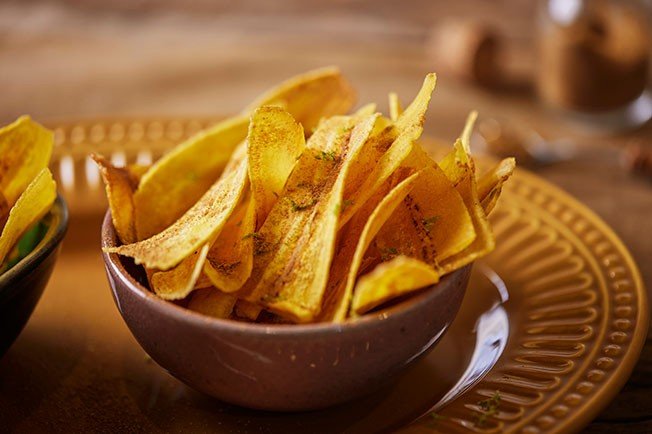 Chips de banana salgada