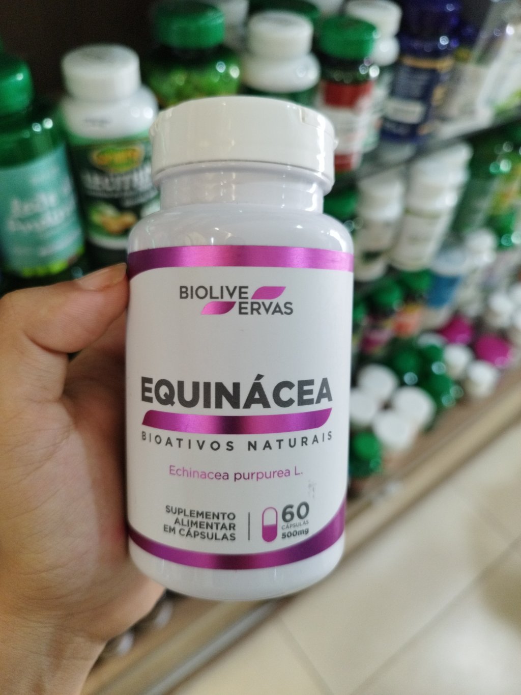 Equinácea bioativos naturais 60 cápsulas