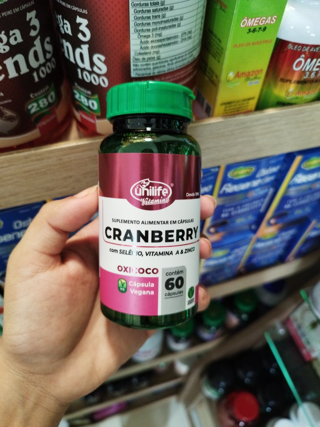 CRANBERRY UNILIFE C/ SELÊNIO,VITAMINA A E ZINCO -  60 cáps. 