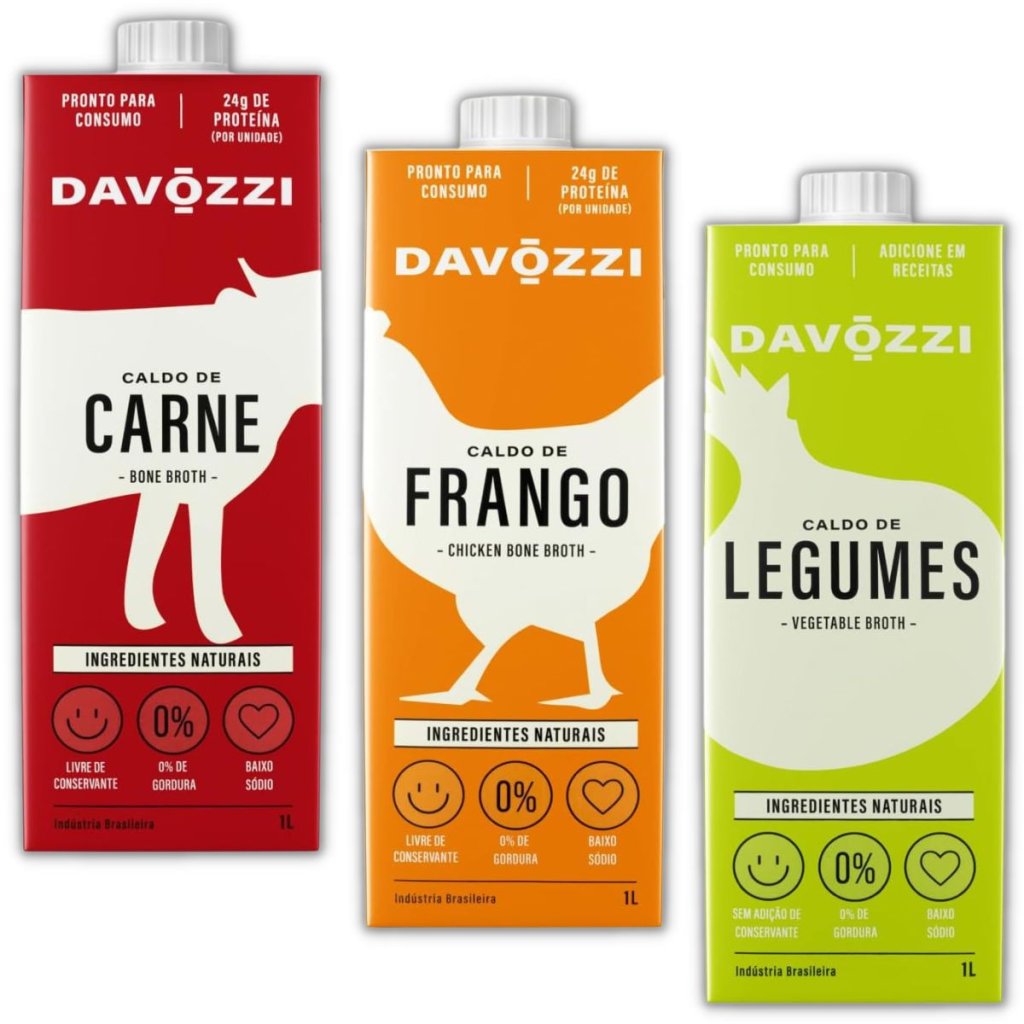Caldos de carne,frango e legumes DAVOZZI 1L