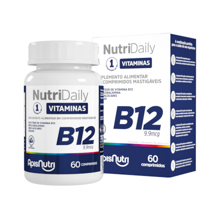 Metilcobalamina B12 NUTRIDAILY 60 comprimidos mastigáveis 