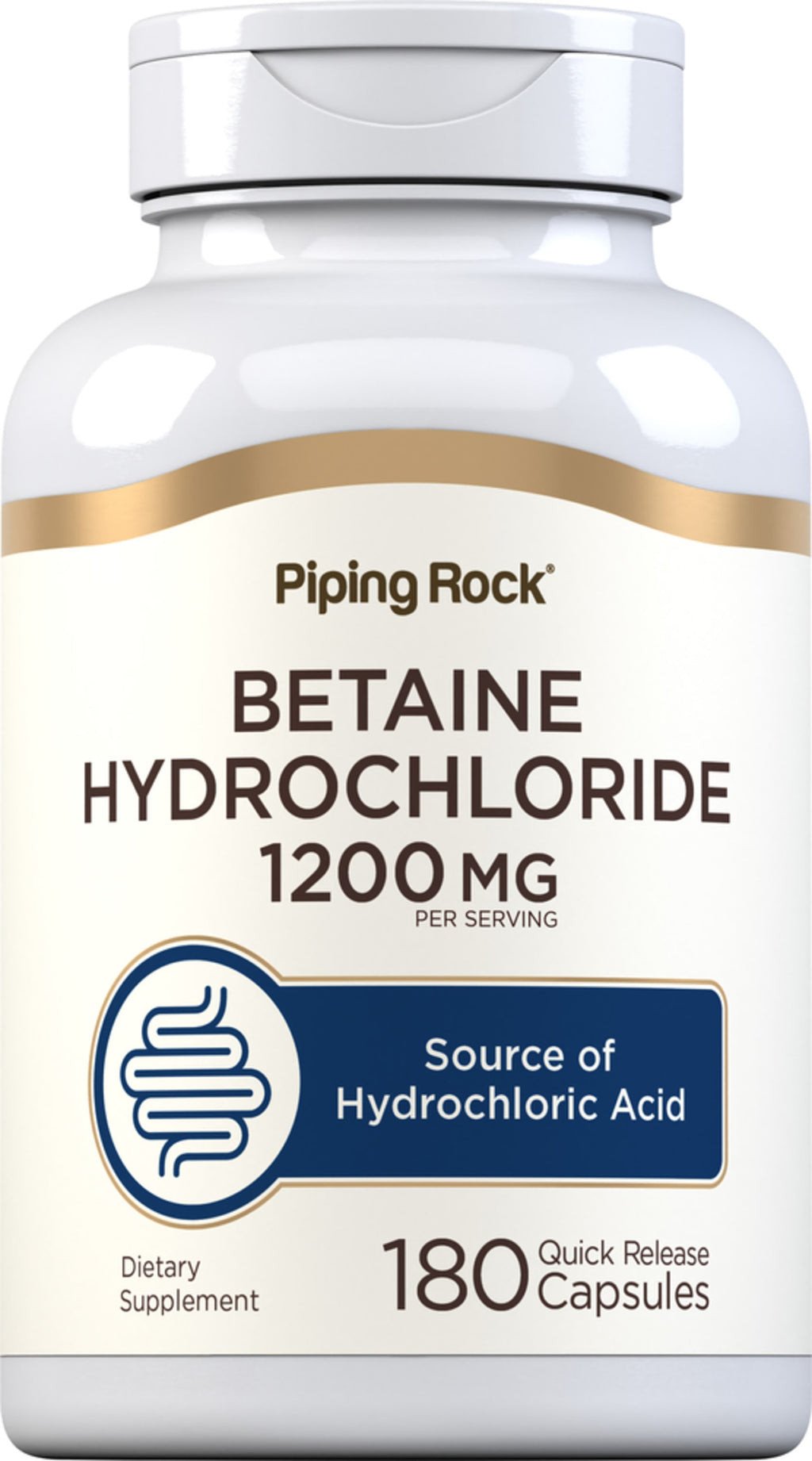 Betaine Hydrochloride PIPINGROCK 180caps
