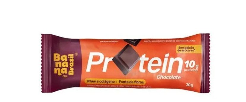 Barrinha de proteína sabor chocolate BANANA BRASIL 30g