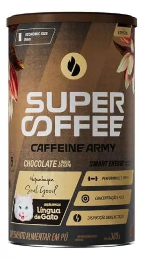 SUPERCOFFEE sabor chocolate língua de gato 380g