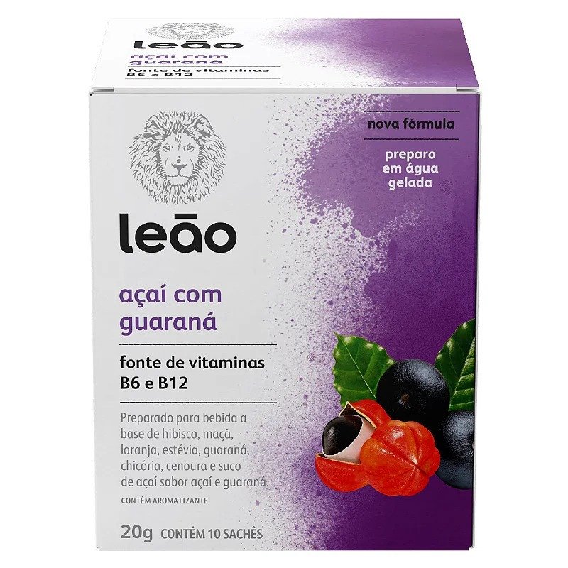 Chá  leão contém 10 saches-20g