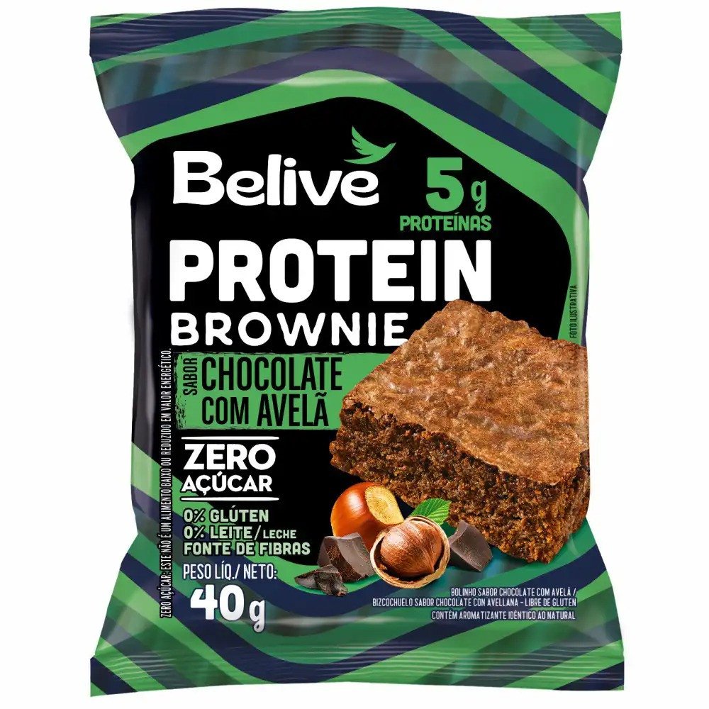 Brownie chocolate com avelã Belive  40g