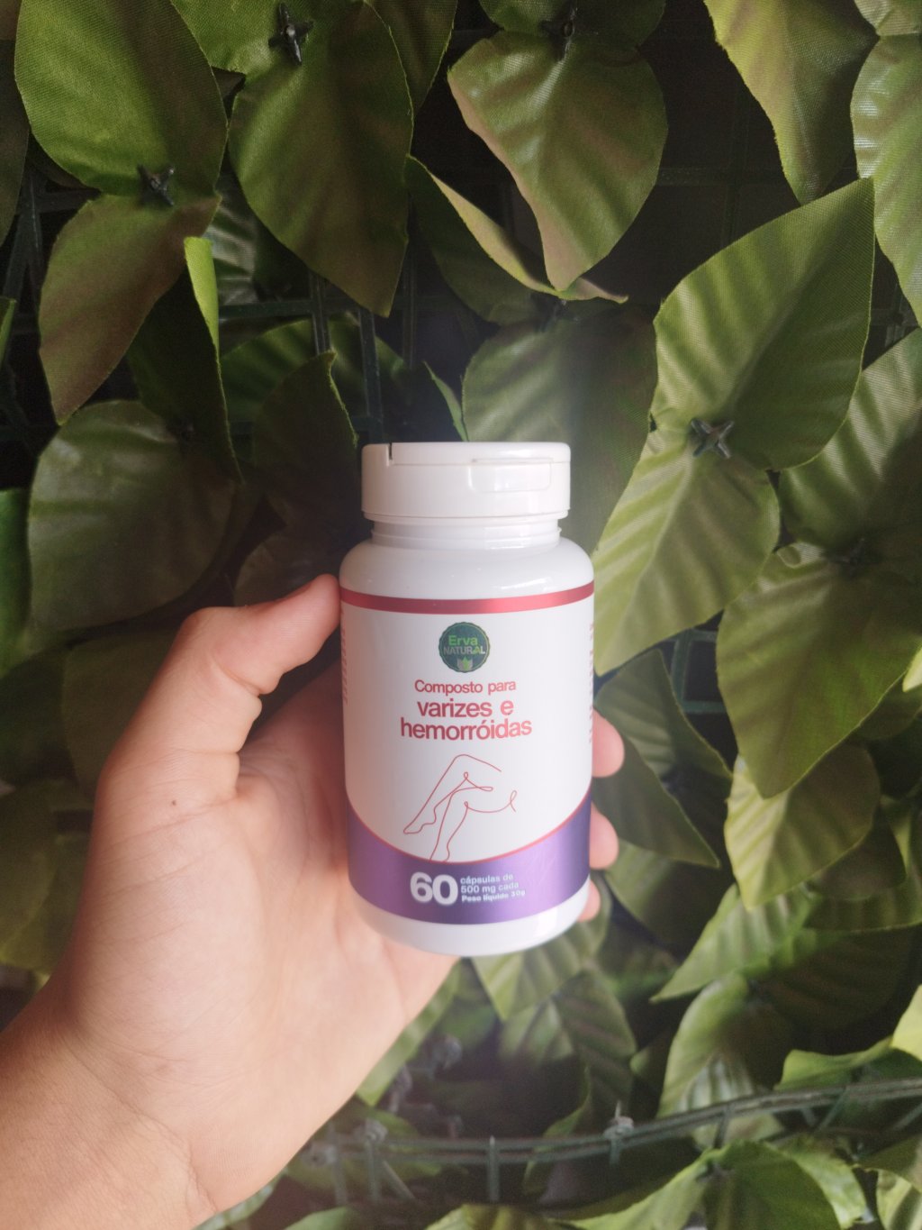 Composto para varizes e hemorróidas ERVA NATURAL 60 caps 