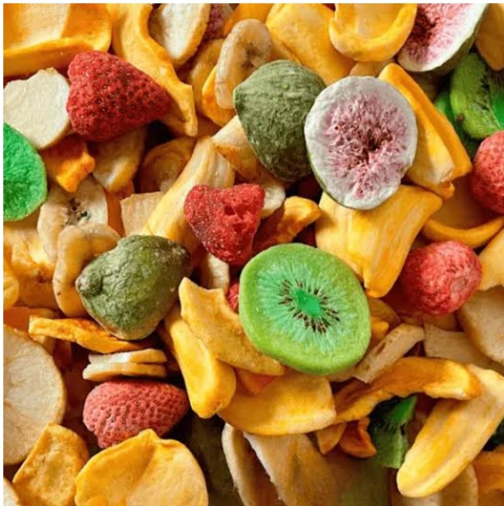 Chips de frutas tropicais