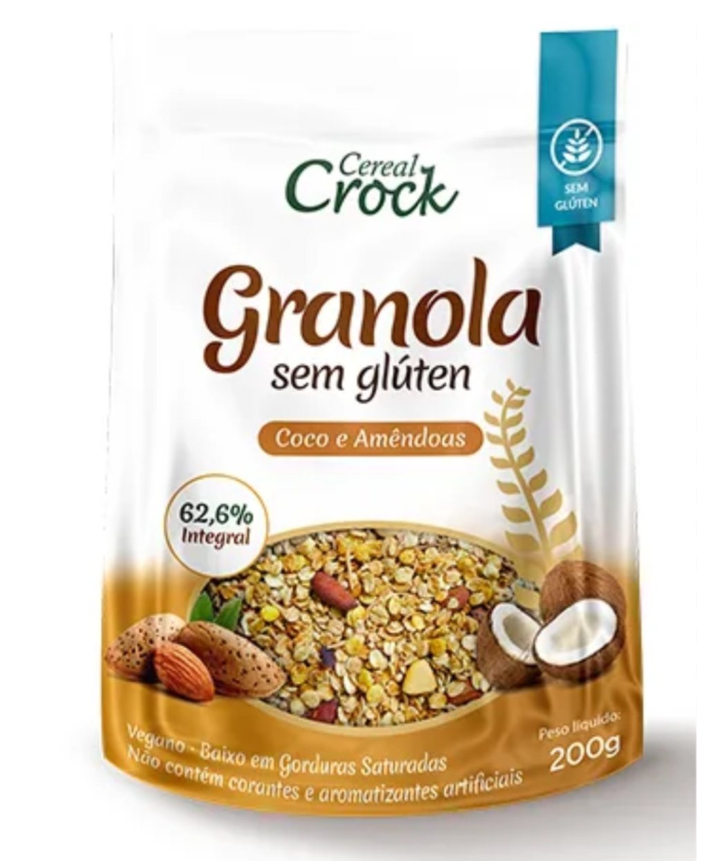 Granola com coco e amêndoas CEREAL CROCK 200g