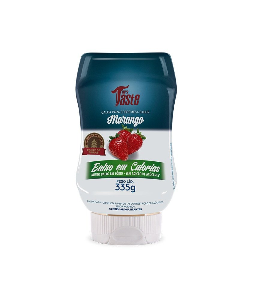 CALDA PARA SOBREMESA SABOR MORANGO - ZERO CALORIAS - 335g