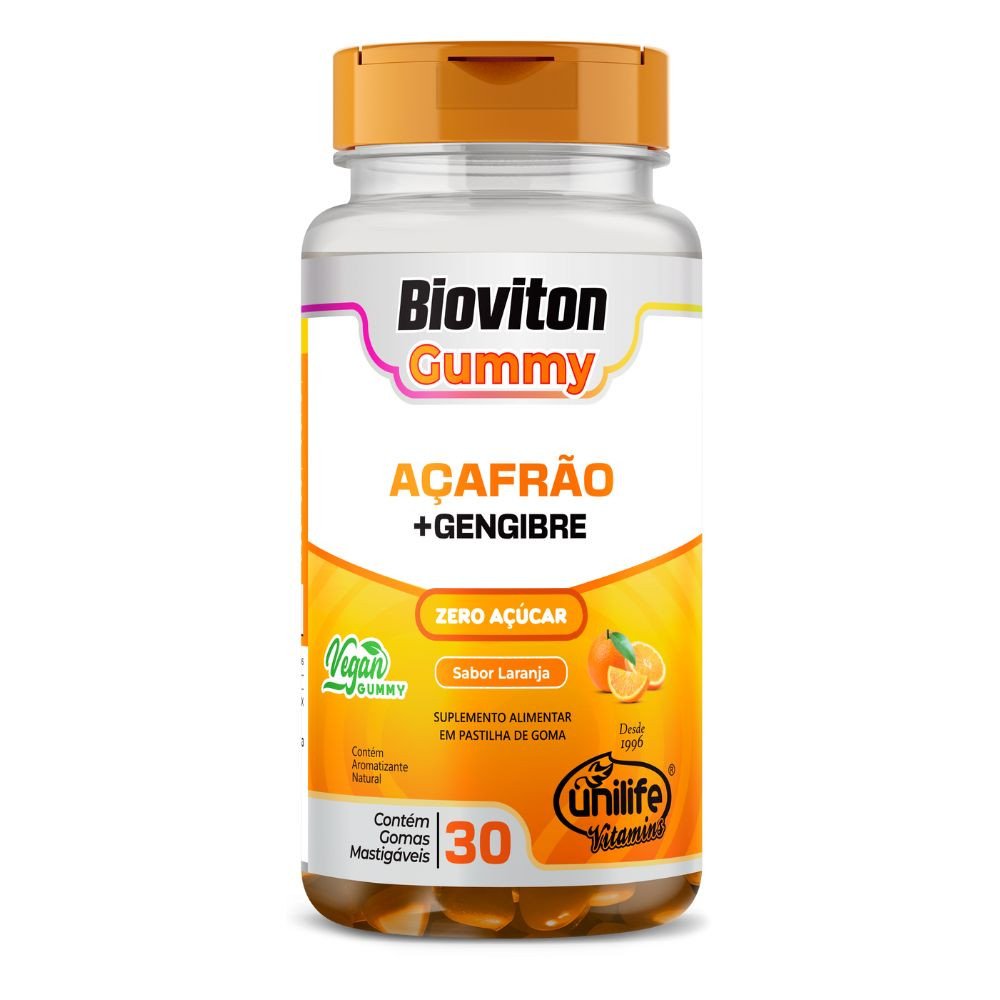 Açafrão +gengibre Gummy BIOVITON 30 gomas
