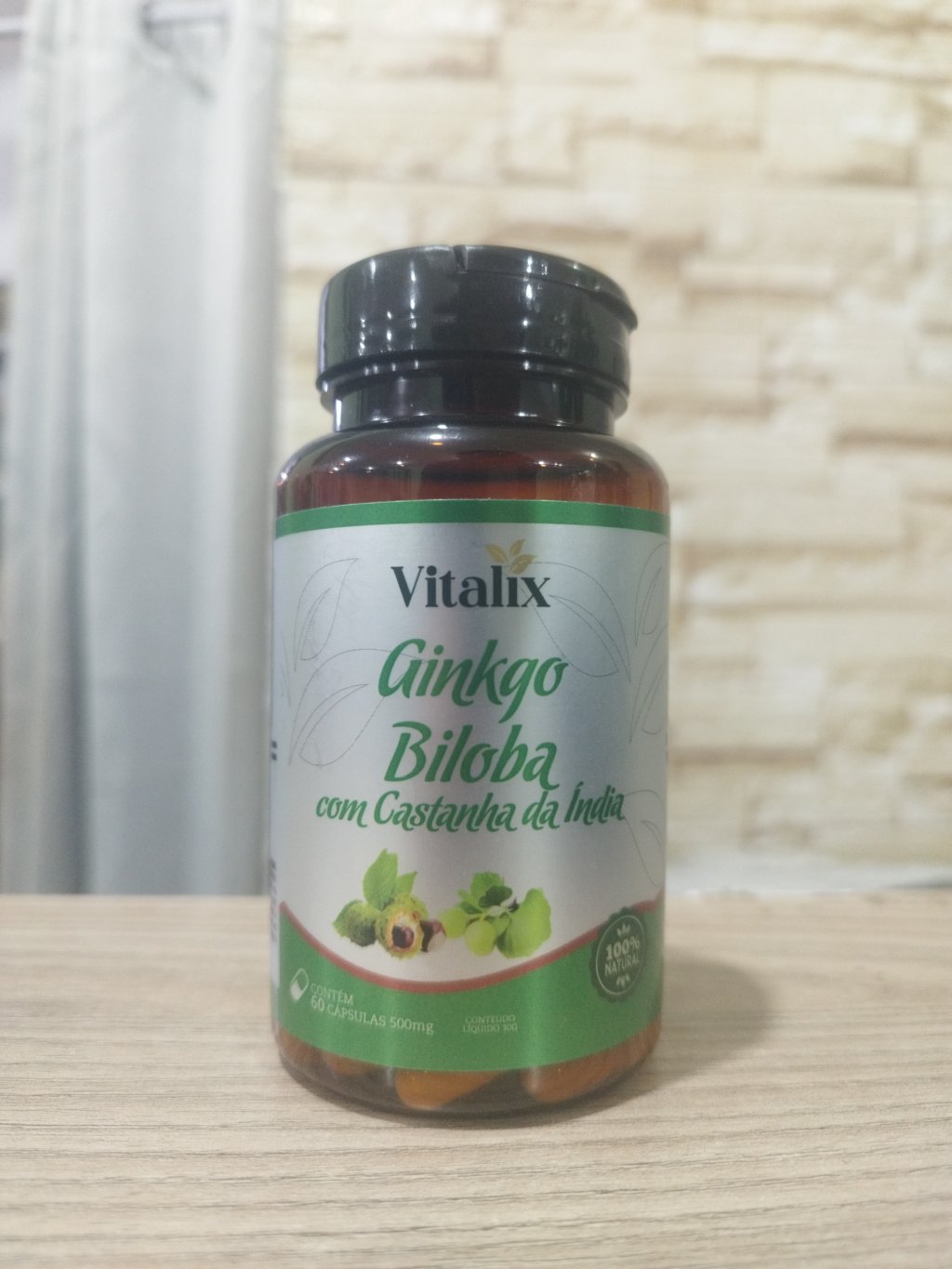 Ginkgo biloba com castanha da india VITALIX 60 caps