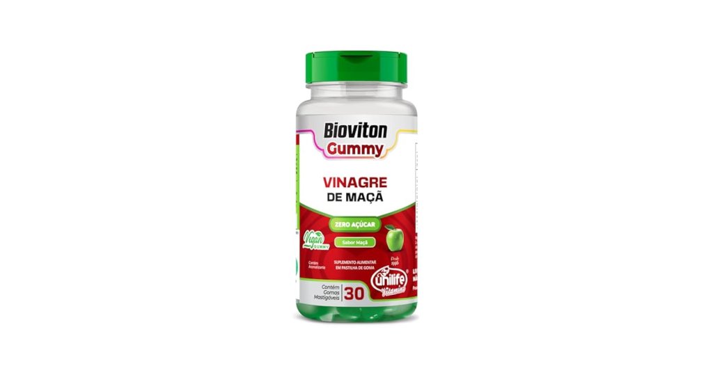 Maçã Bio viton gummy vinagre de maçã UNILIFE 30 gomas 