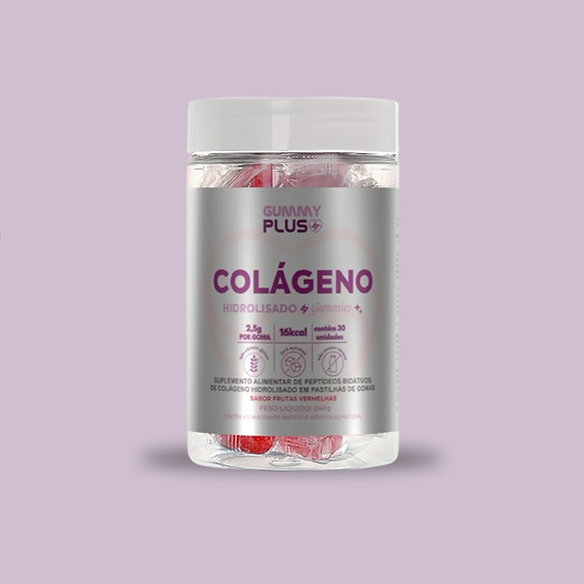Colágeno GUMMY PLUS sabor frutas vermelhas 30 gomas