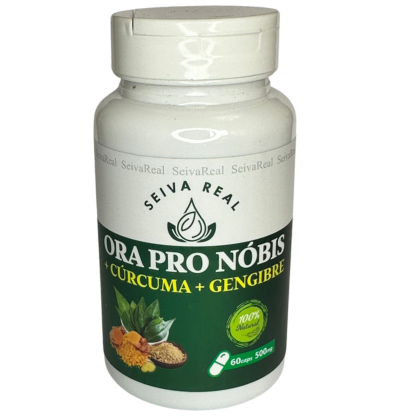 Ora pro nobis +cúrcuma +gengibre SEIVA REAL 60 caps