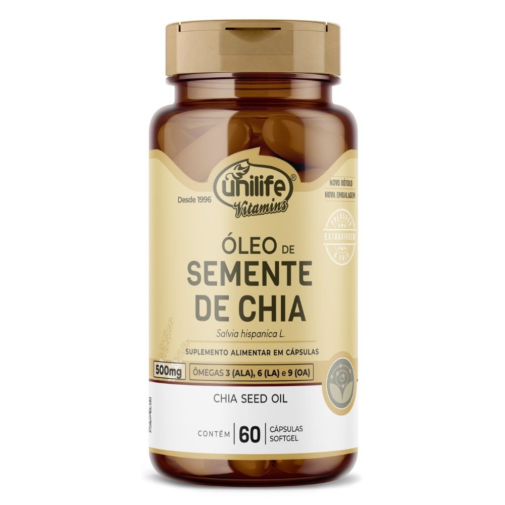Óleo de semente de chia UNILIFE 60 caps