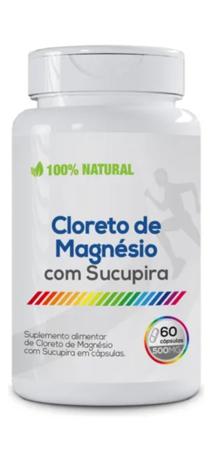 Cloreto de magnesio 100% NATURAL 120 caps