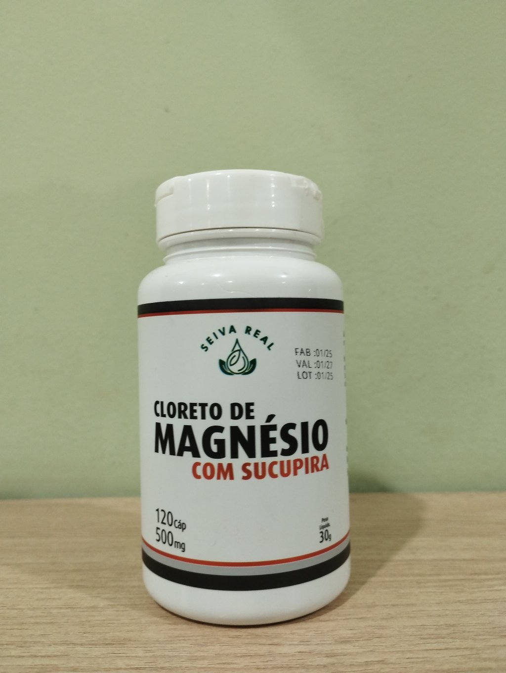 Cloreto de magnesio com sucupira SEIVA REAL 120 caps