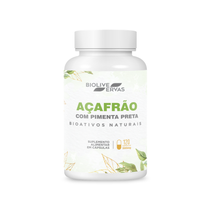 Açafrão com pimenta preta BIOLIVE ERVAS 120 caps