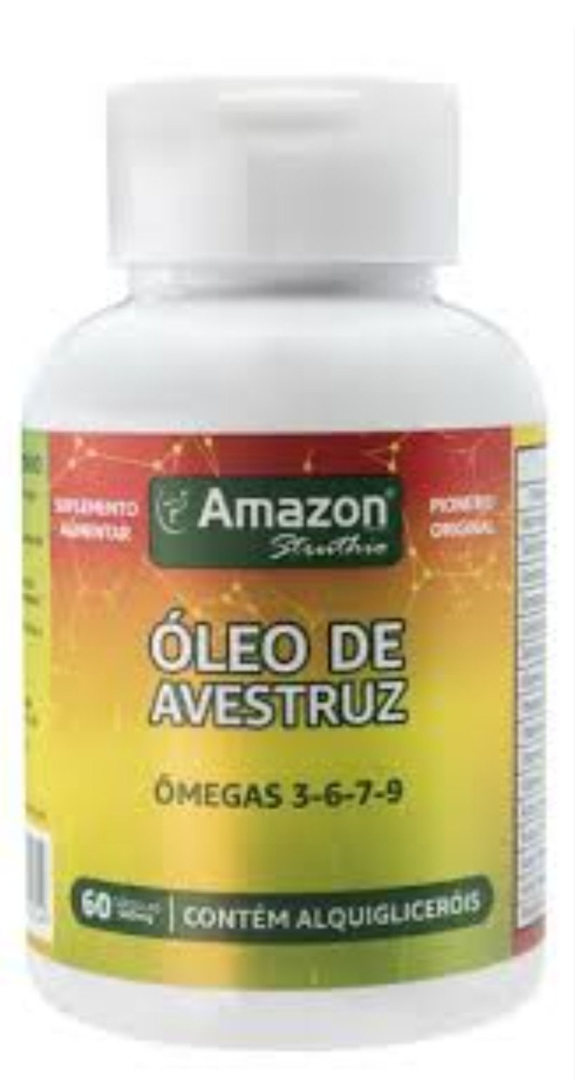 Óleo de avestruz ômegas AMAZON 60 caps