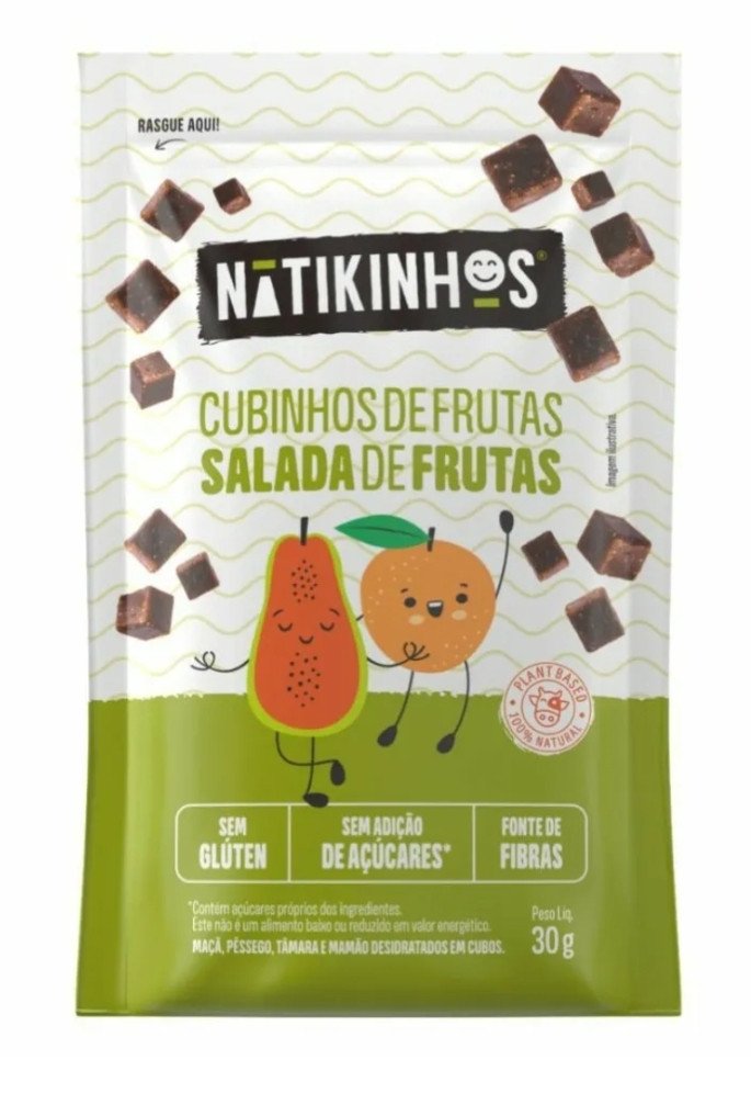 Cubinhos de frutas salada de frutas 30g