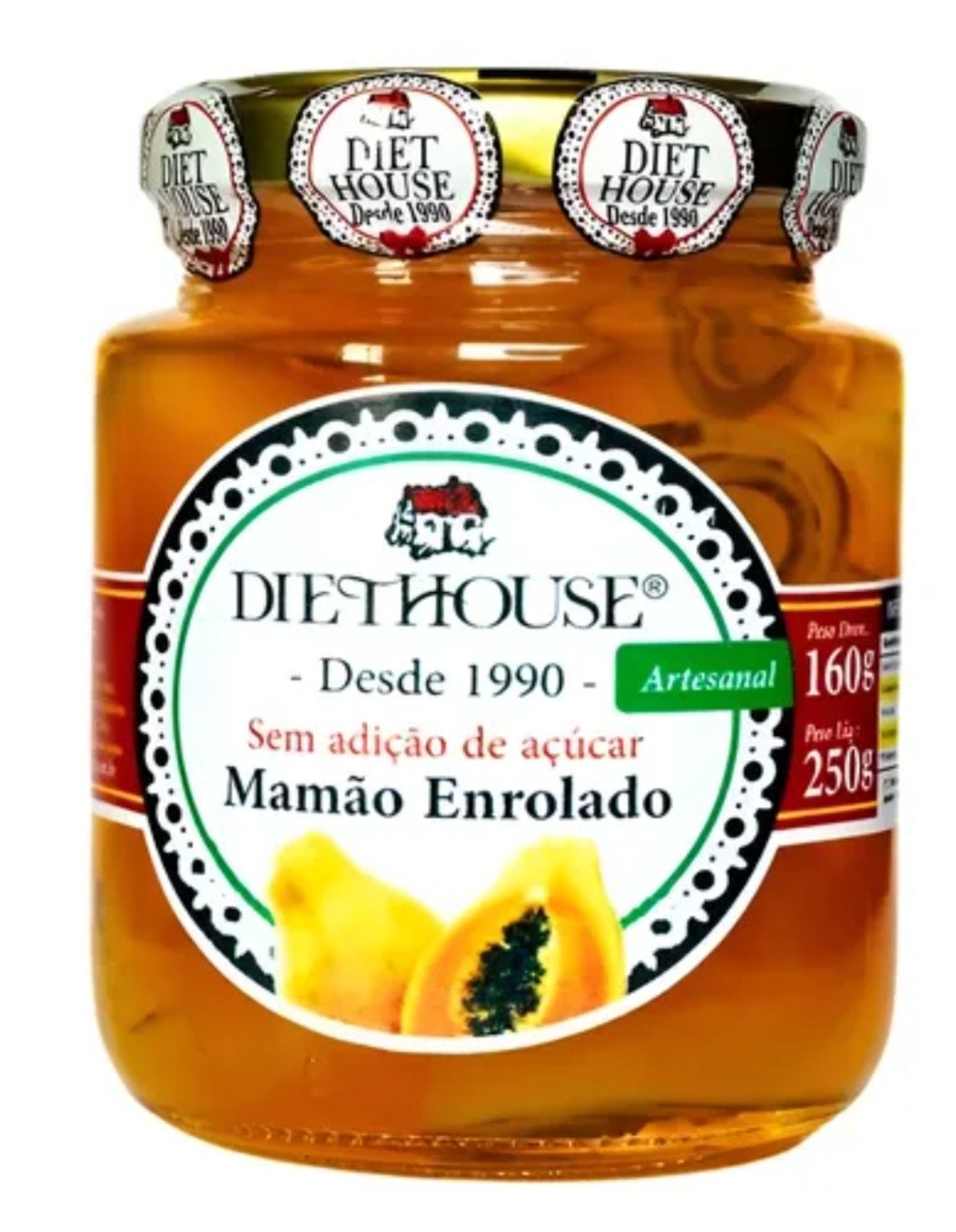 Mamão enrolado DIET HOUSE 250g