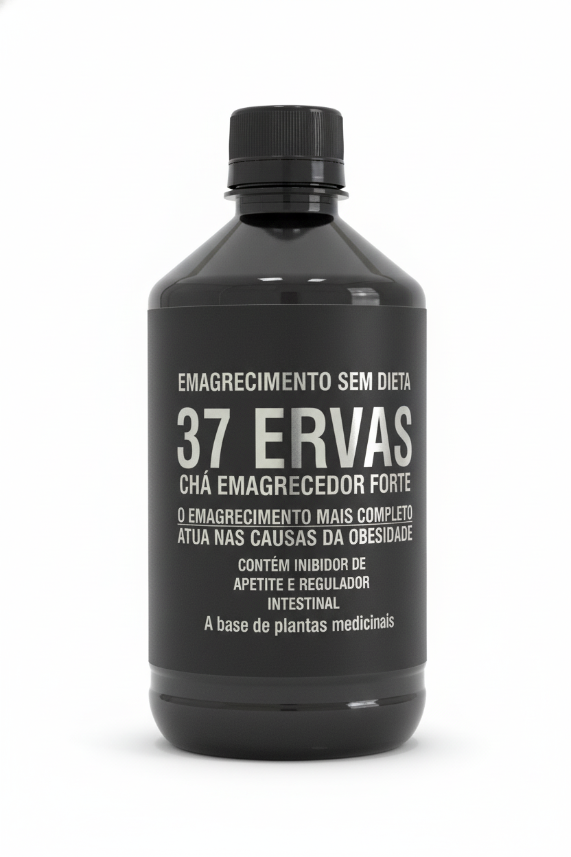 37 ERVAS CHÁ EMAGRECEDOR FORTE - 500ml