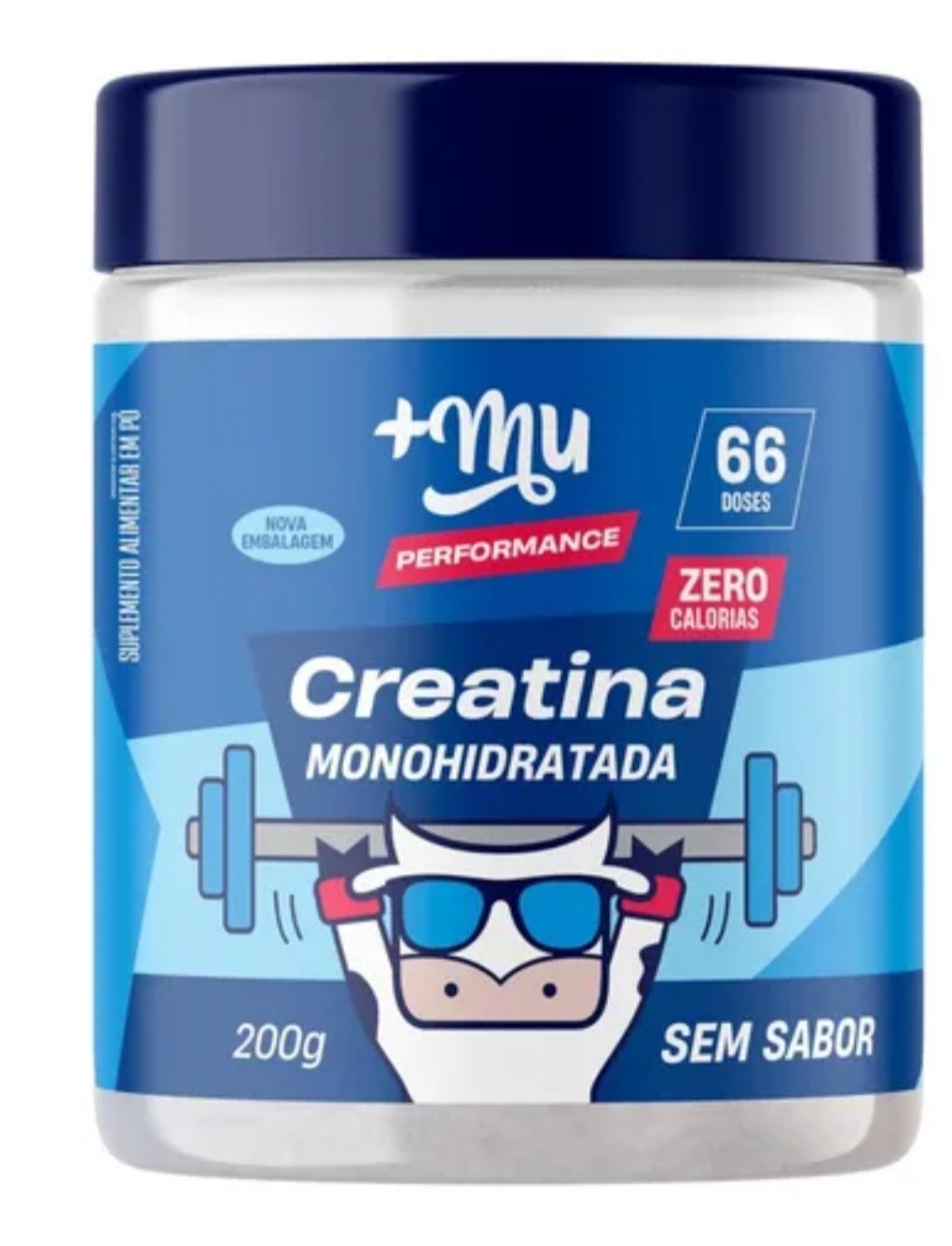Creatina monohidratada +MU sem sabor 200g