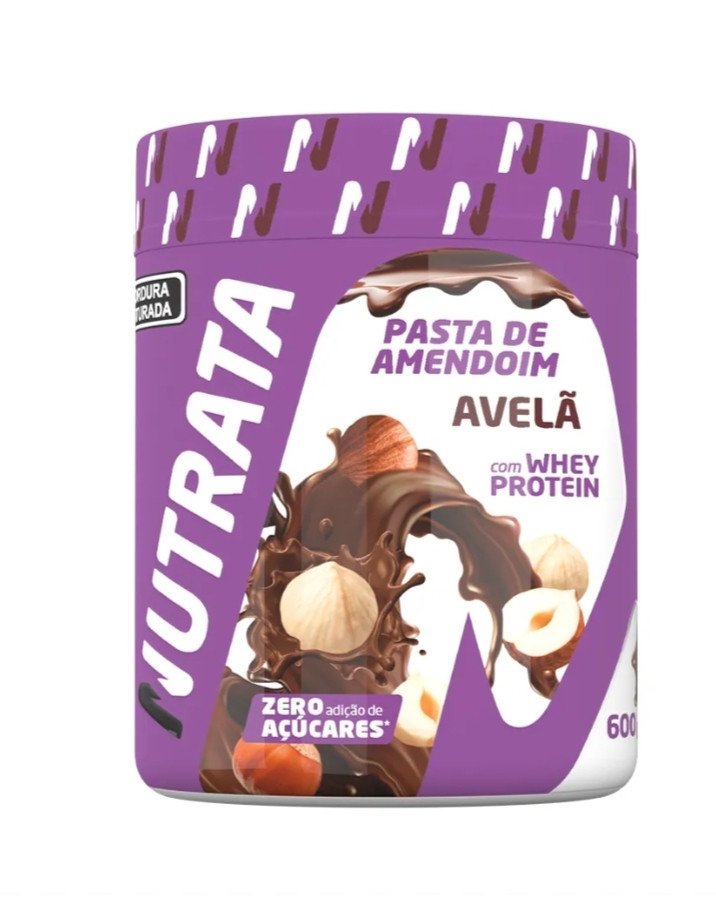 Pasta de amendoim avelã com Whey protein NUTRATA 600g