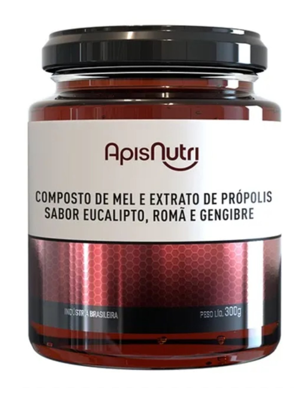 Composto de mel e extrato de própolis sabor eucalipto,romã e gengibre APIS NUTRI 300g