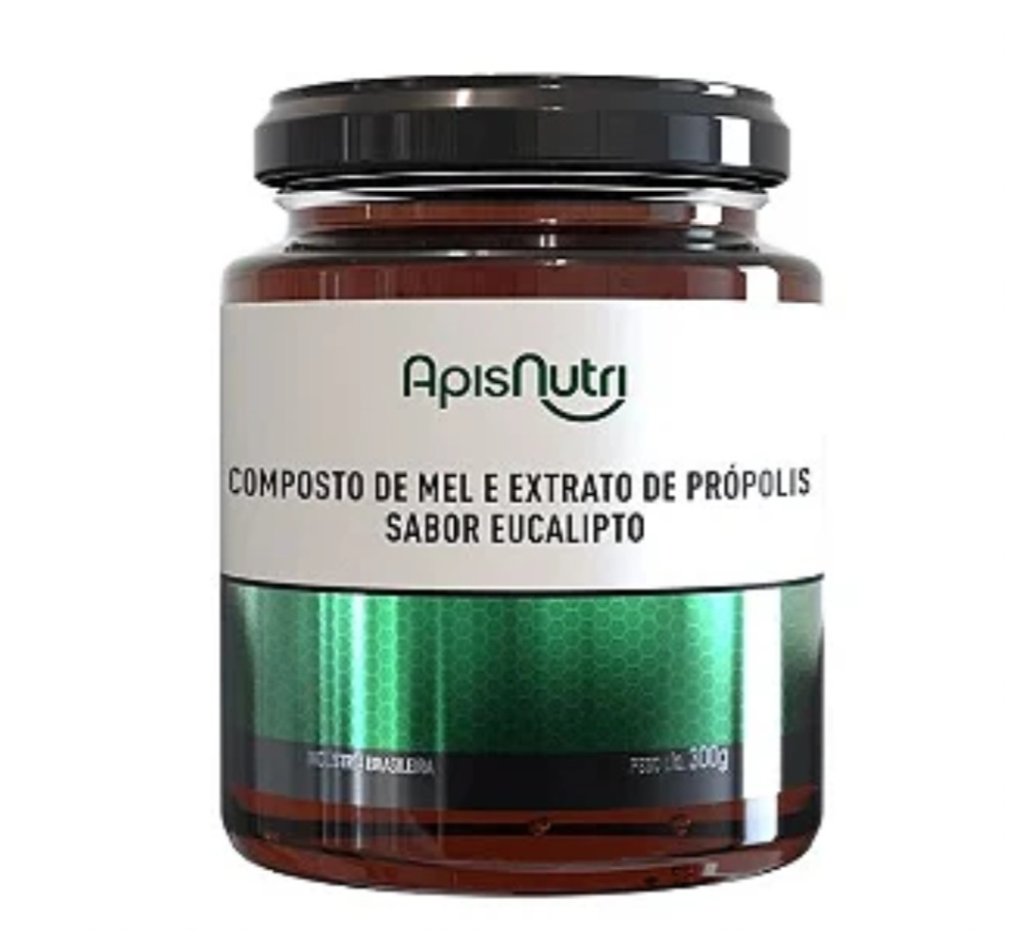 Composto de mel e extrato de própolis sabor eucalipto APIS NUTRI 300g