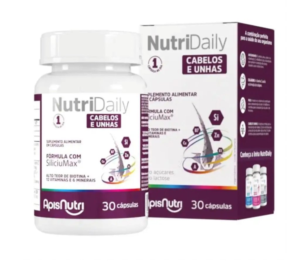 Nutri Daily Cabelos e unhas APIS NUTRI 30 capsulas