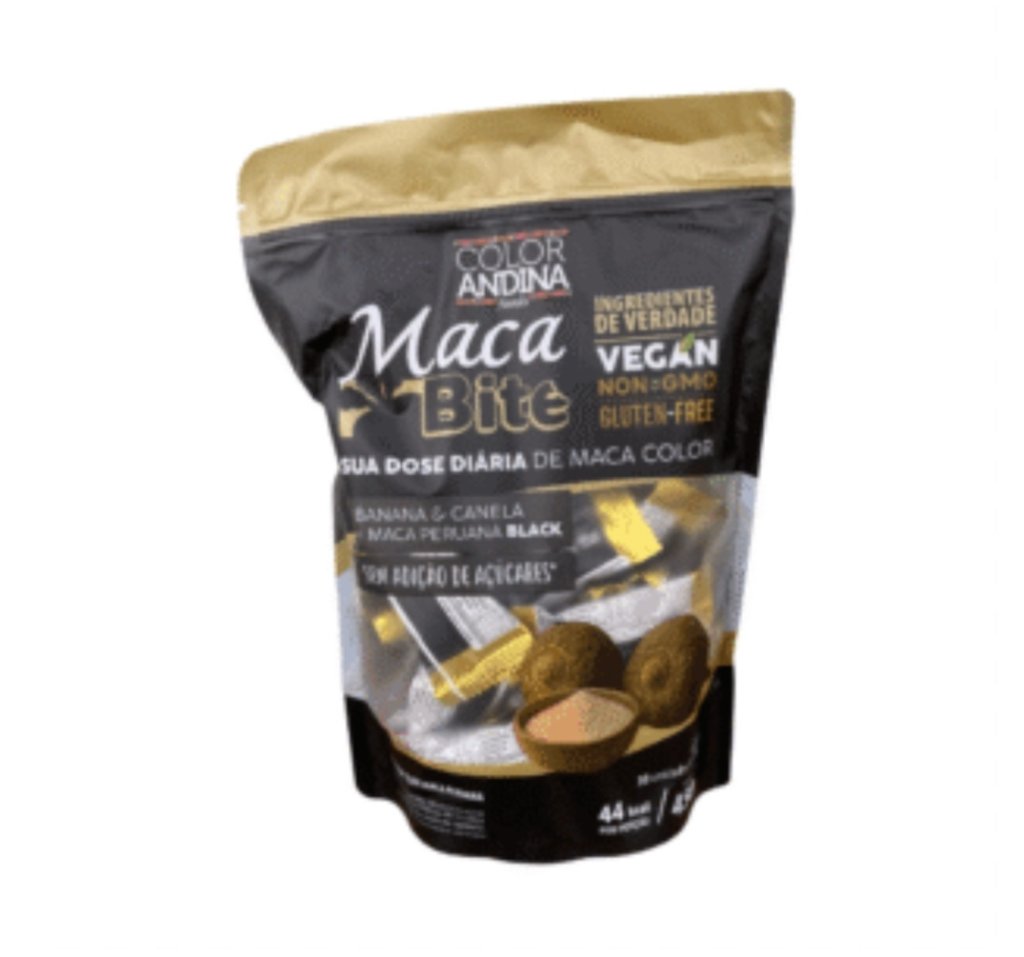 Maca Bite COLOR ANDINA BANANA E MACA PERUANA BLACK +COBERTURA DE CHOCOLATE 450g