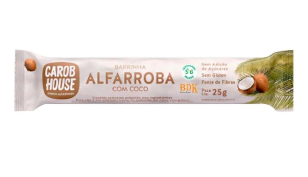 Barrinha alfarroba com coco CAROB HOUSE 25g