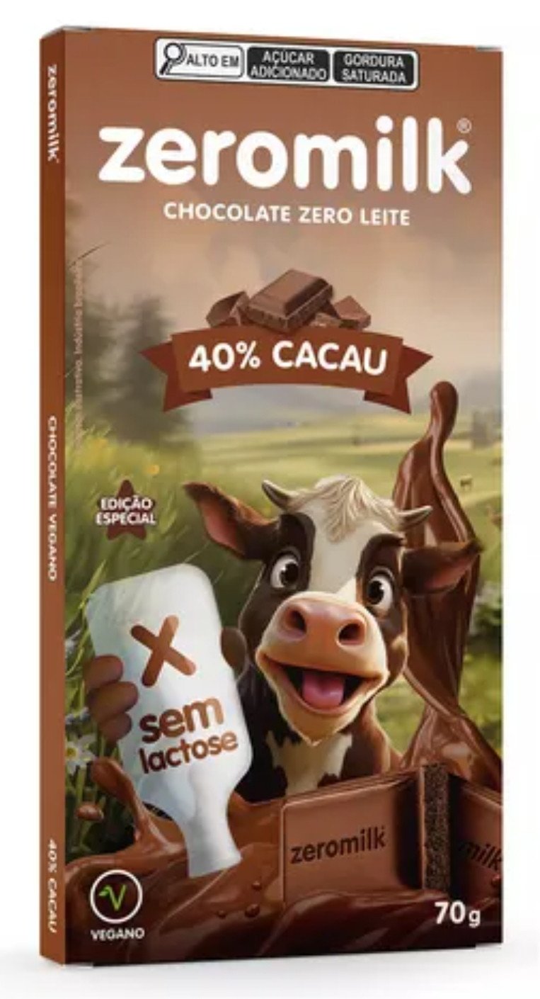 Barra de chocolate 40% ZEROMILK 70g