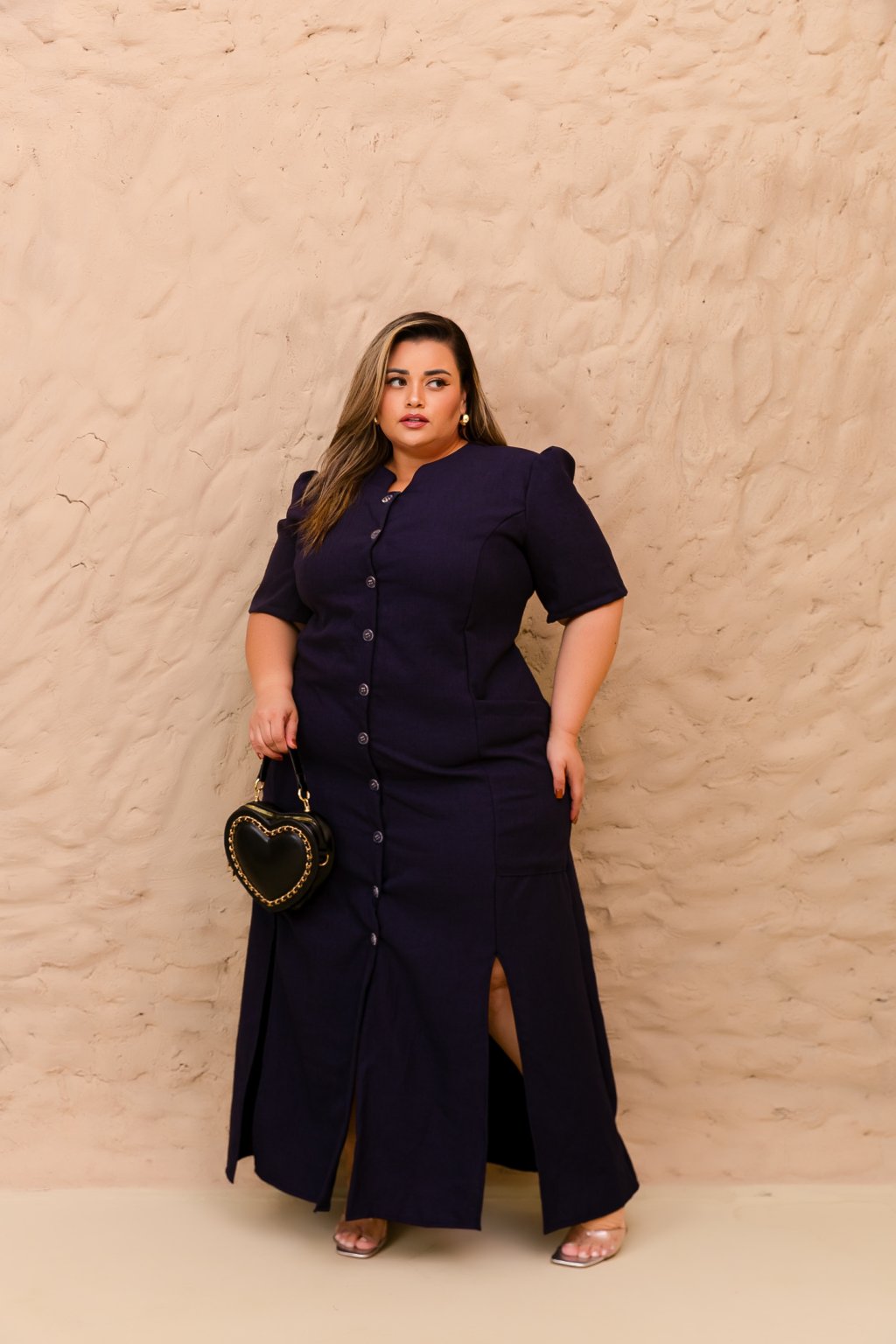 Vestido chamise longo