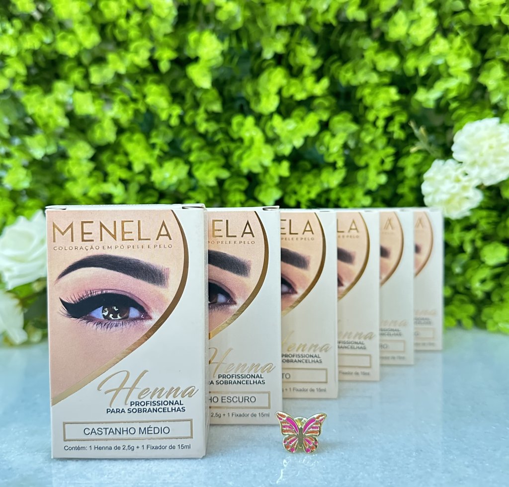 HENNA Menela PARA SOBRANCELHA (2,5G)  CORES VARIADAS 