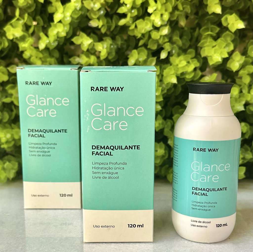DEMAQUILANTE HIDRATANTE FACIAL GLANCE CARE - RARE WAY (120ML) 