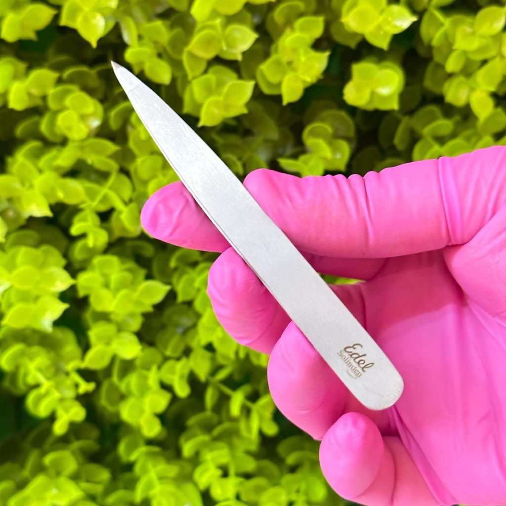 pinça ponta fina edel prata solingen