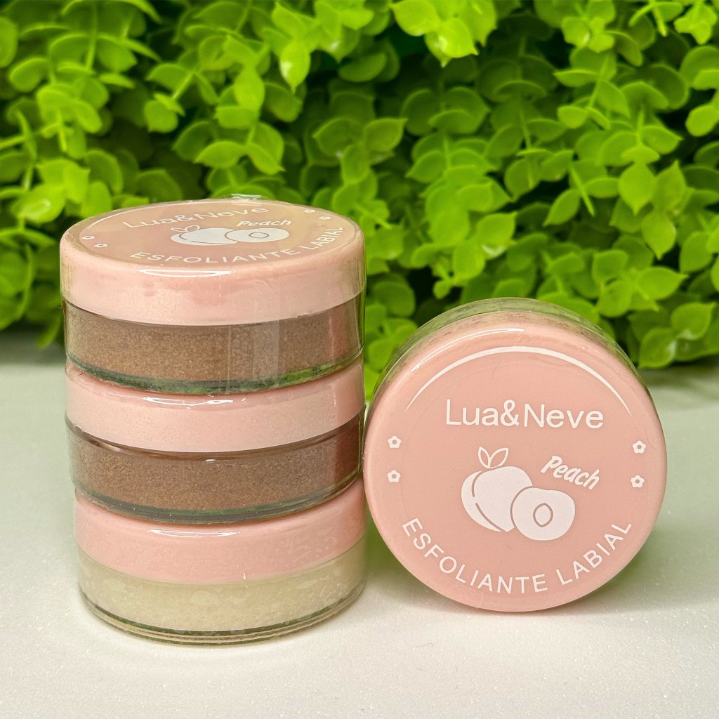 Esfoliante labial peach Lua e neve 12g