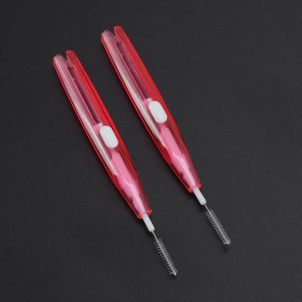Escova interdental retrátil rosa