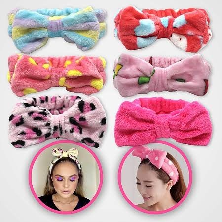 Faixa com laço para maquiagem 