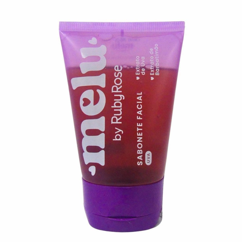 Sabonete facial melu ruby rose  extrato de uva
