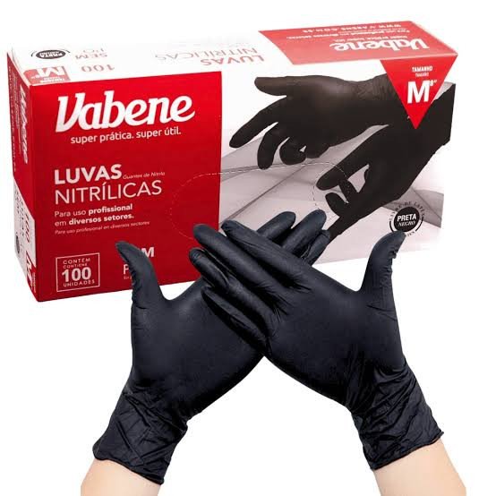 Luva nitrilica vabene tamanhos variados