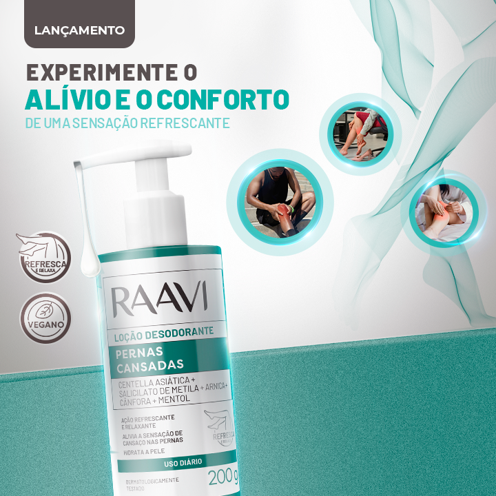 creme pernas cansadas raavi 200g