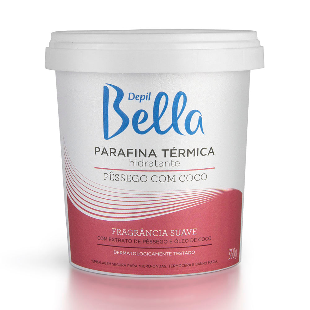 parafina termica pêssego com coco 350G DEPILL BELLA