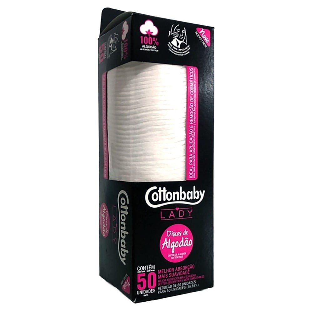 algodão disco 50 unidades cotton baby