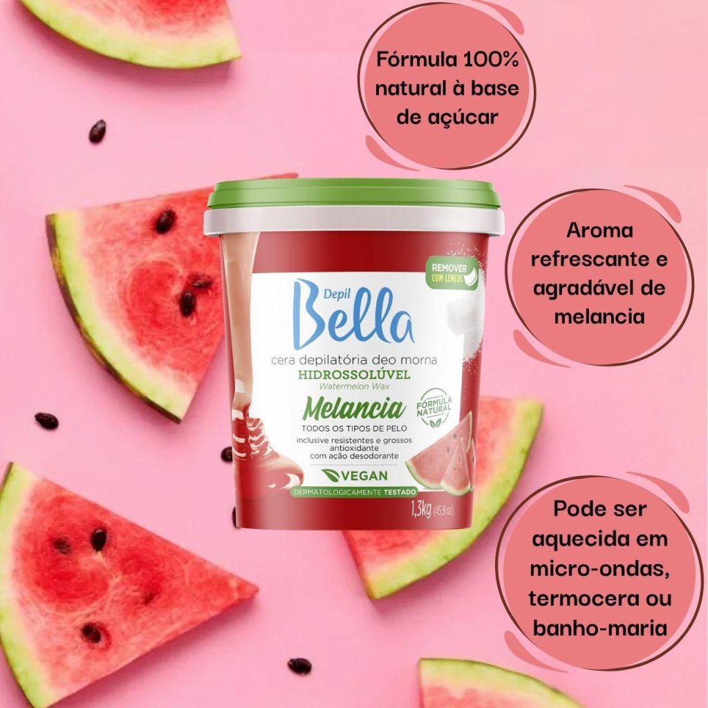 cera hidrossoluvel melancia tamanhos variados